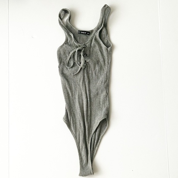 SHEIN Tops - SHEIN Gray Bodysuit